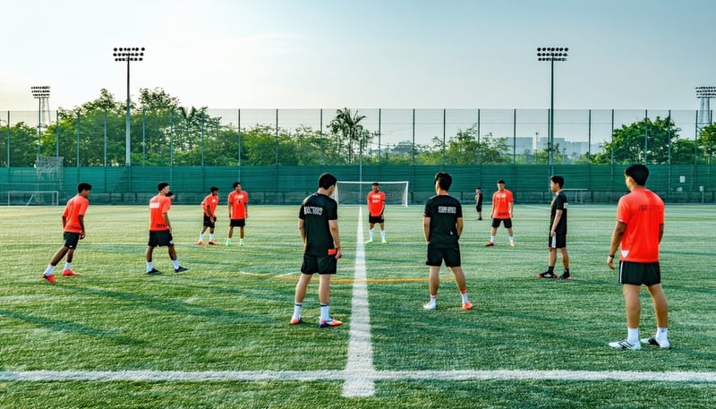 Aksara United training session in progress Aksara United training session in progress