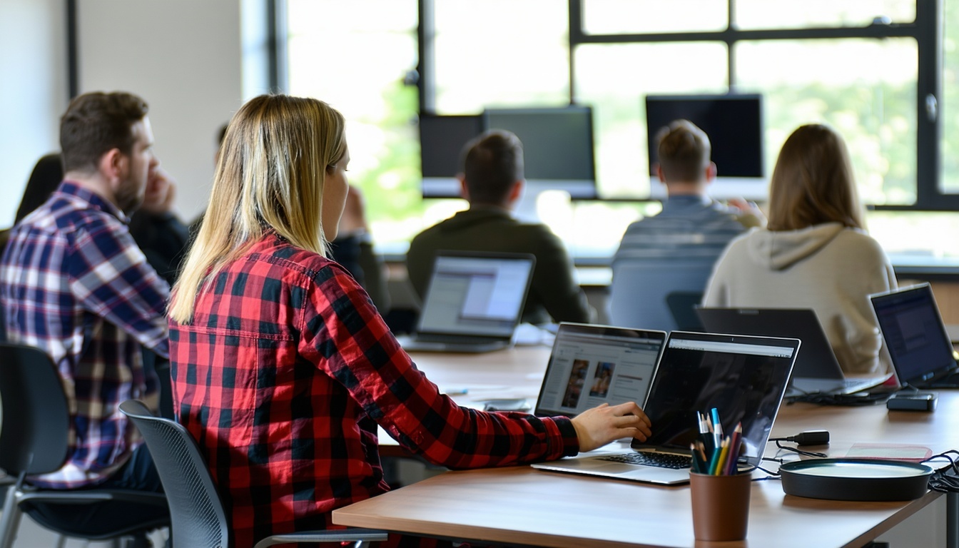 Professional IT certification training session